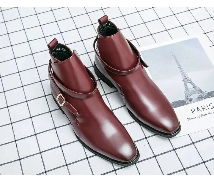 Men’s Classic Formal Boots with Buckle Detail