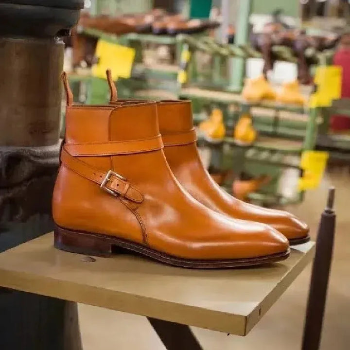 Men’s Classic Formal Boots with Buckle Detail