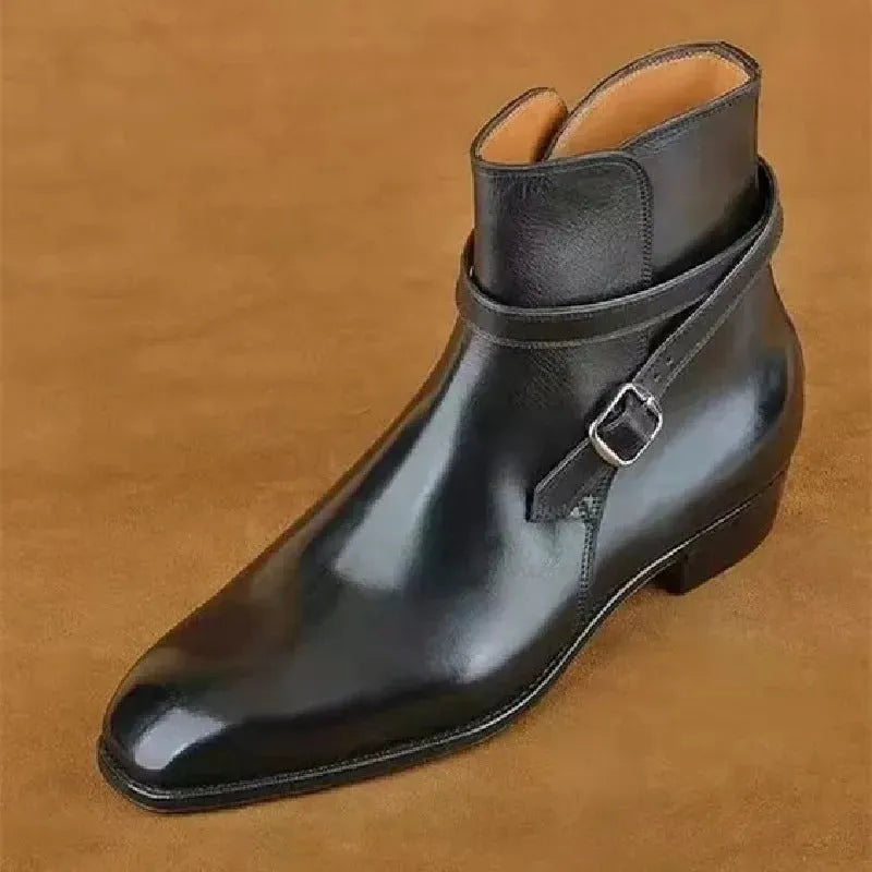 Men’s Classic Formal Boots with Buckle Detail