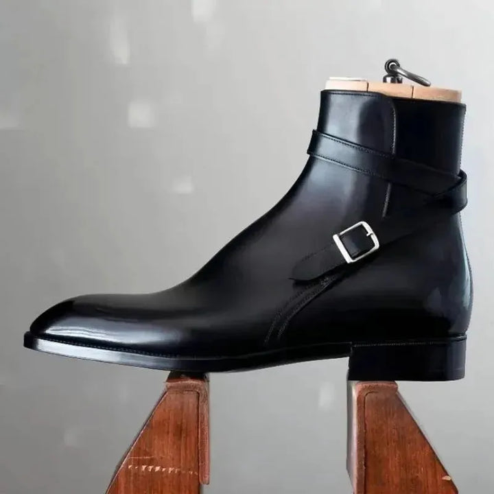 Men’s Classic Formal Boots with Buckle Detail