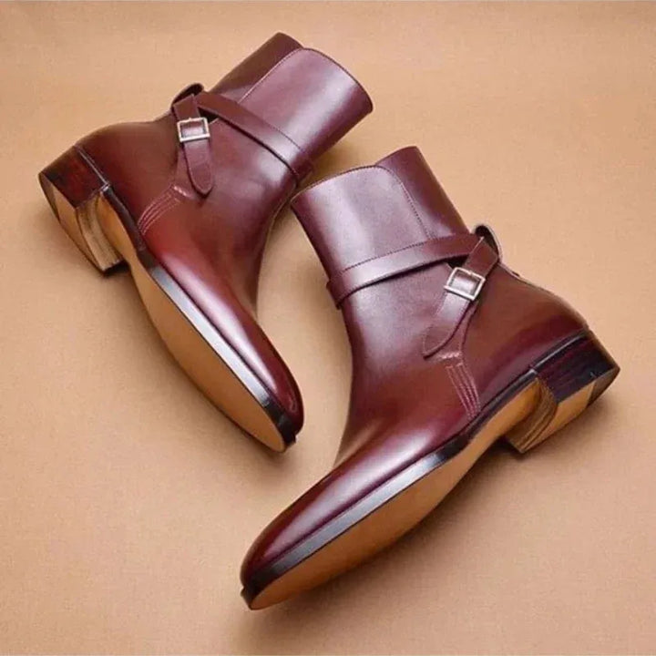 Men’s Classic Formal Boots with Buckle Detail
