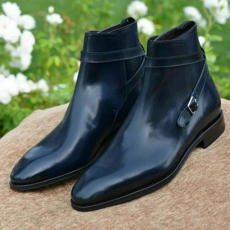 Men’s Classic Formal Boots with Buckle Detail