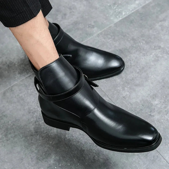 Men’s Classic Formal Boots with Buckle Detail