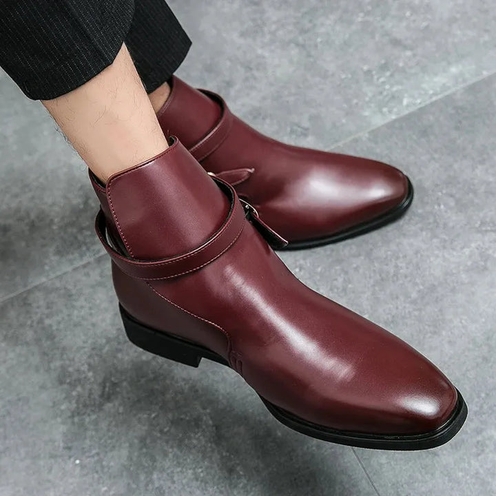Men’s Classic Formal Boots with Buckle Detail