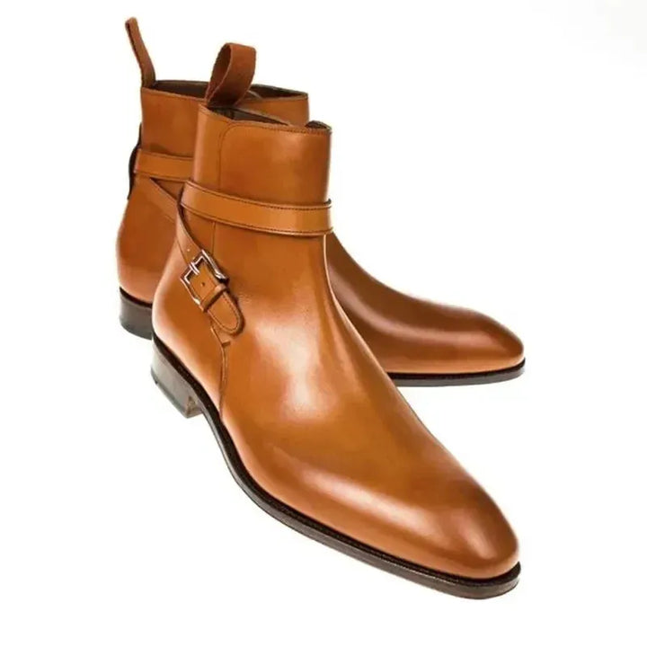 Men’s Classic Formal Boots with Buckle Detail