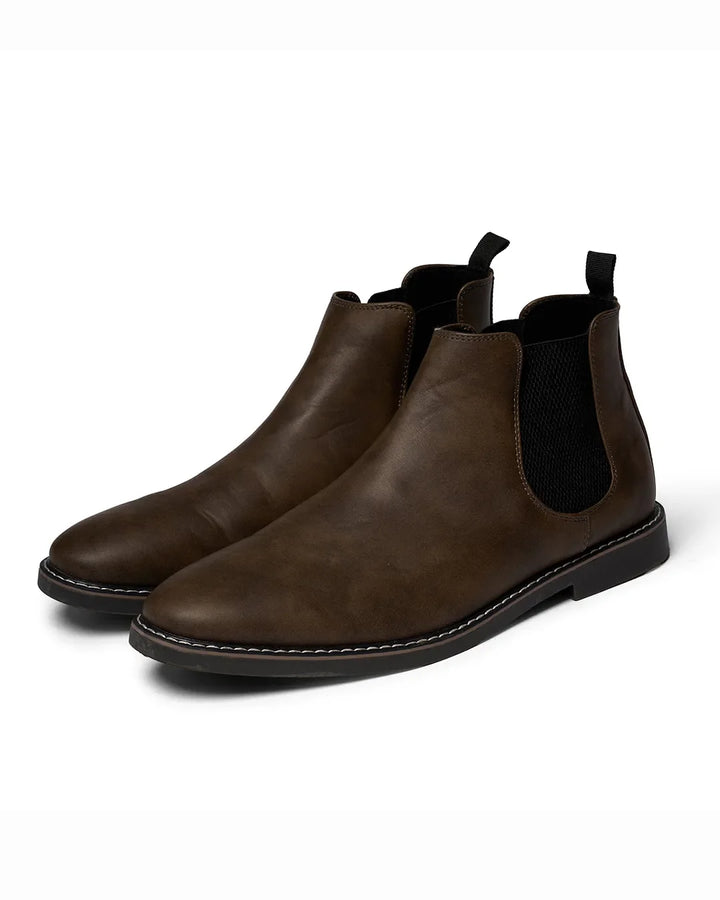 Men’s Flat Slip On Boots with Elastic Sides