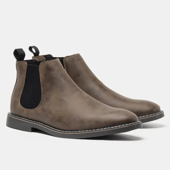 Men’s Flat Slip On Boots with Elastic Sides