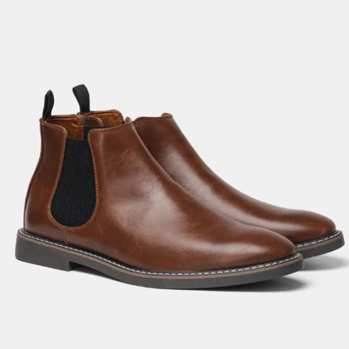 Men’s Flat Slip On Boots with Elastic Sides