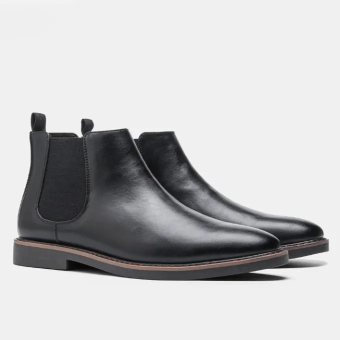 Men’s Flat Slip On Boots with Elastic Sides
