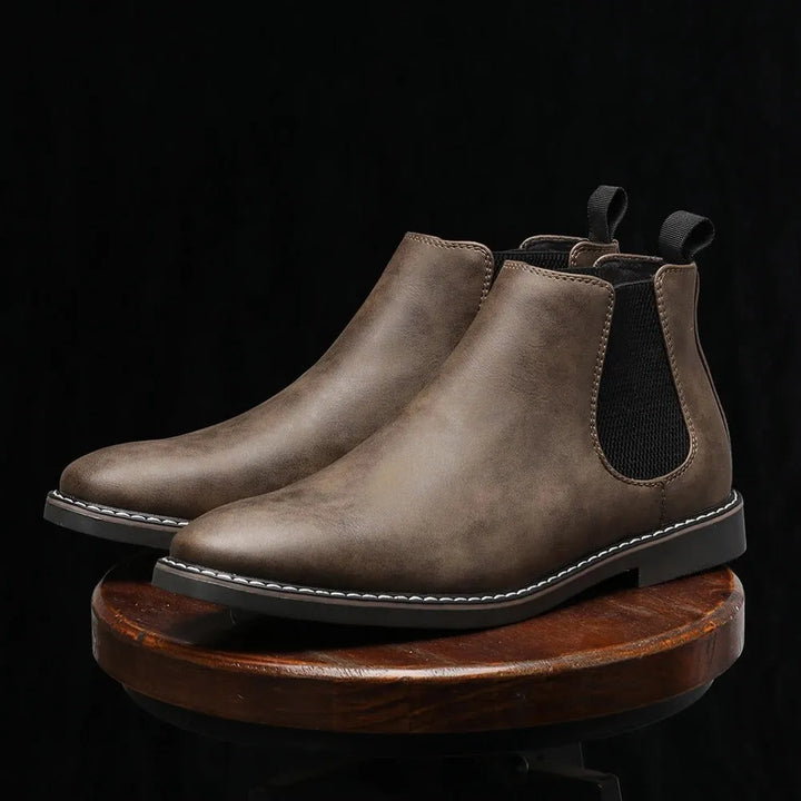 Men’s Flat Slip On Boots with Elastic Sides