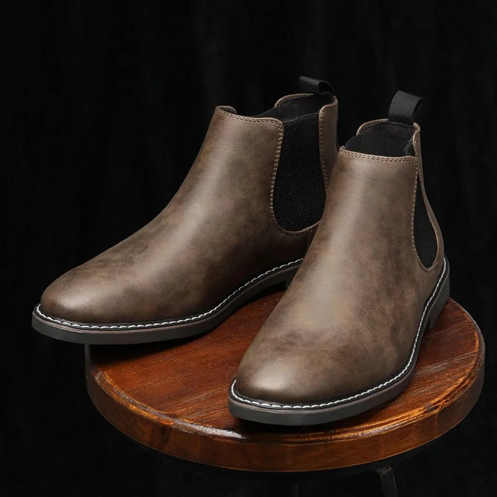 Men’s Flat Slip On Boots with Elastic Sides