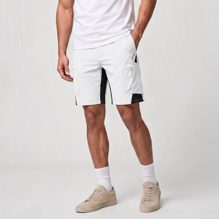 Men's Hiking Cargo Shorts with Zip Pockets and Relaxed Fit