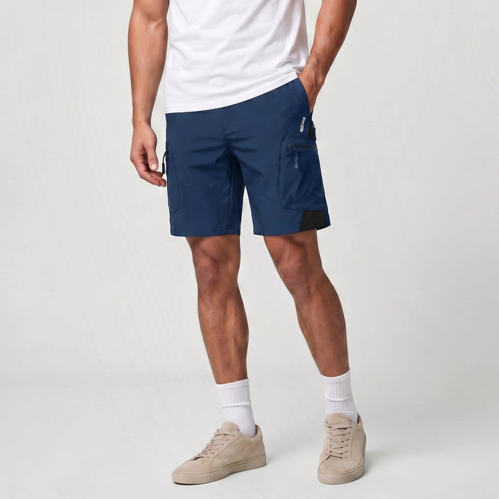 Men's Hiking Cargo Shorts with Zip Pockets and Relaxed Fit