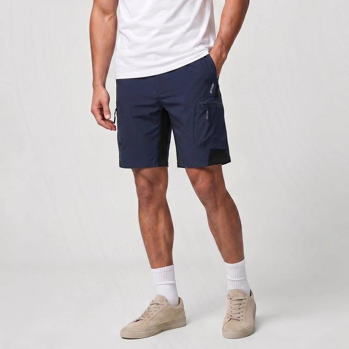 Men's Hiking Cargo Shorts with Zip Pockets and Relaxed Fit