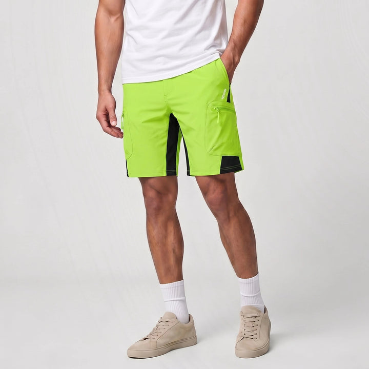 Men's Hiking Cargo Shorts with Zip Pockets and Relaxed Fit