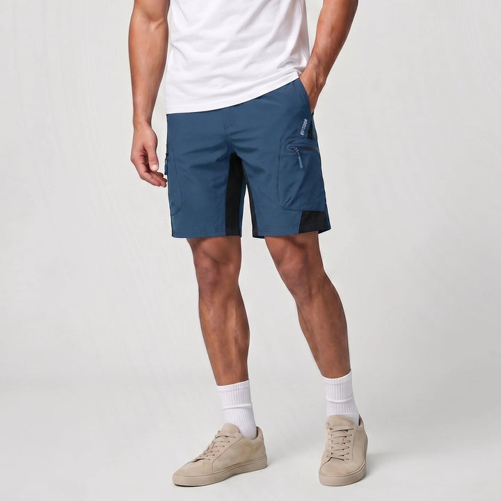 Men's Hiking Cargo Shorts with Zip Pockets and Relaxed Fit