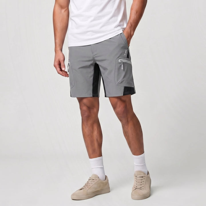 Men's Hiking Cargo Shorts with Zip Pockets and Relaxed Fit