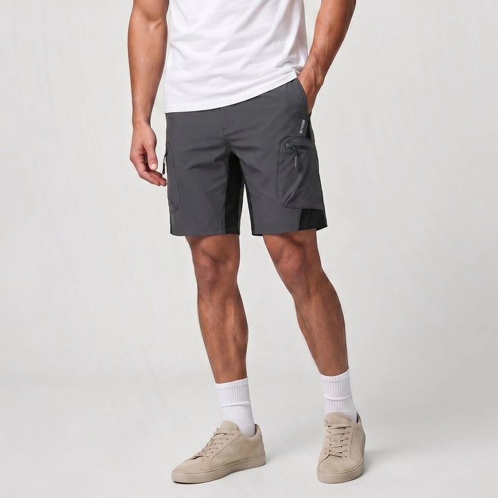 Men's Hiking Cargo Shorts with Zip Pockets and Relaxed Fit