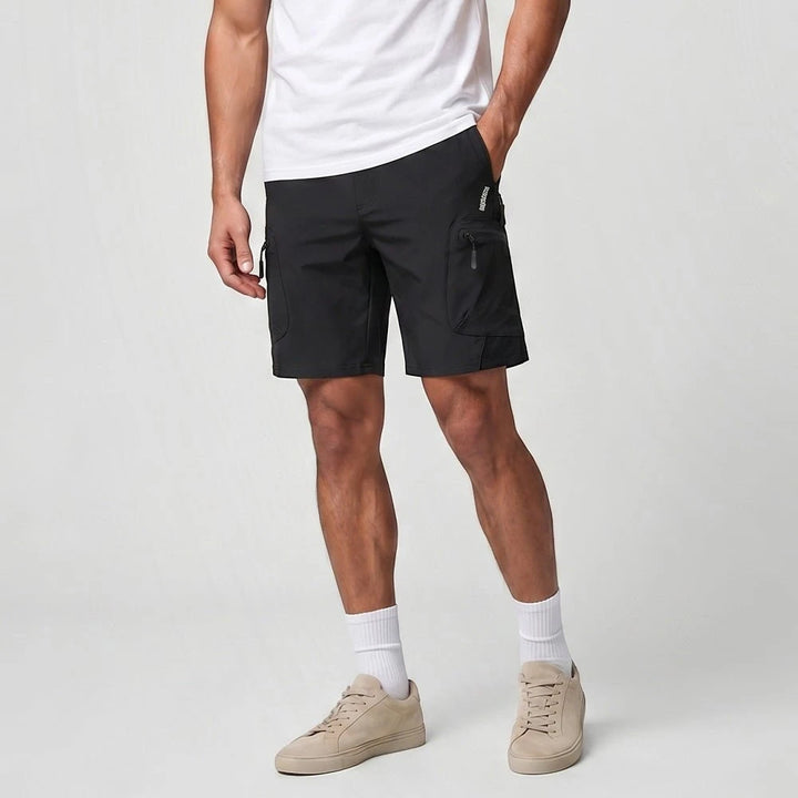 Men's Hiking Cargo Shorts with Zip Pockets and Relaxed Fit