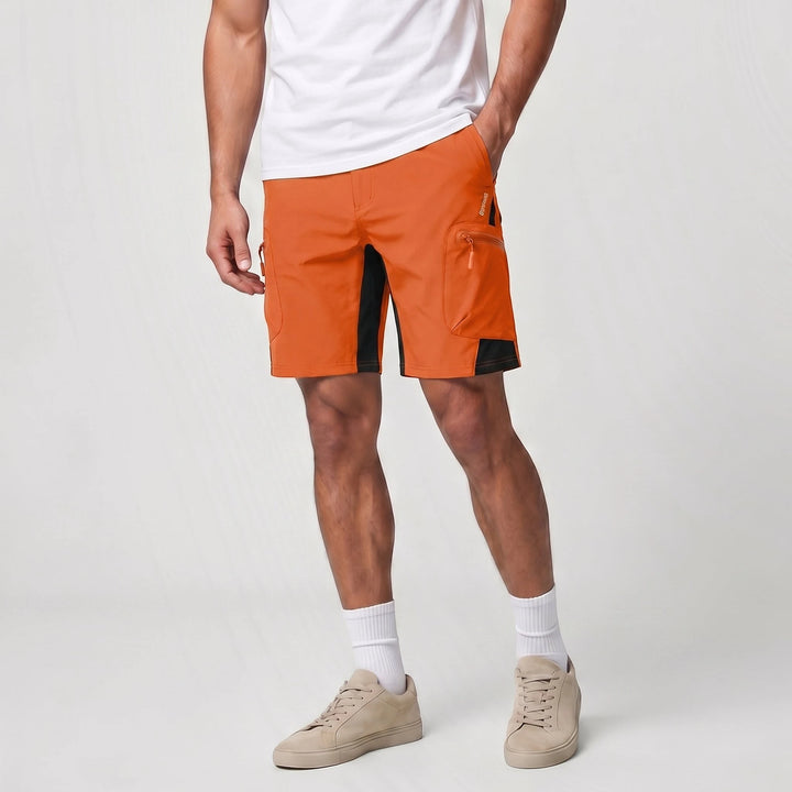 Men's Hiking Cargo Shorts with Zip Pockets and Relaxed Fit