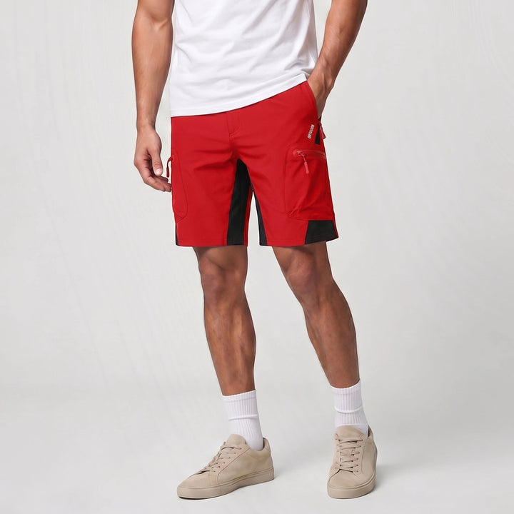 Men's Hiking Cargo Shorts with Zip Pockets and Relaxed Fit