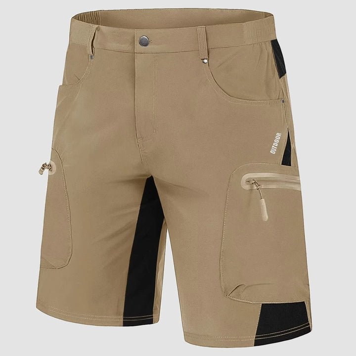 Men's Hiking Cargo Shorts with Zip Pockets and Relaxed Fit