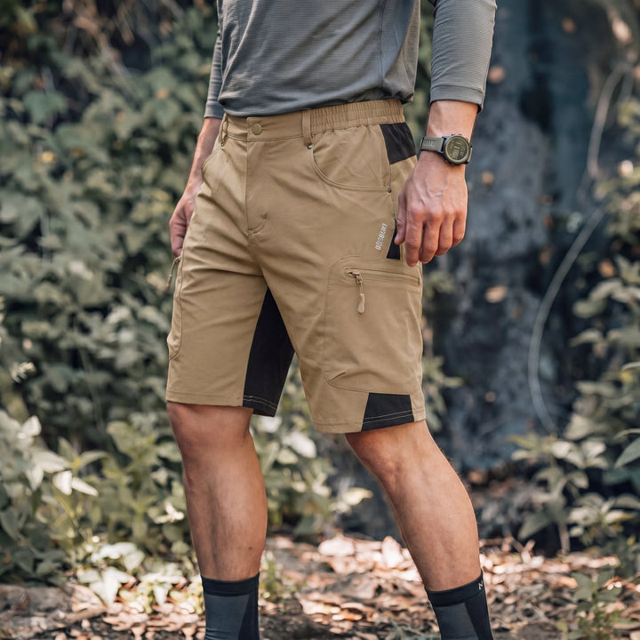 Men's Hiking Cargo Shorts with Zip Pockets and Relaxed Fit