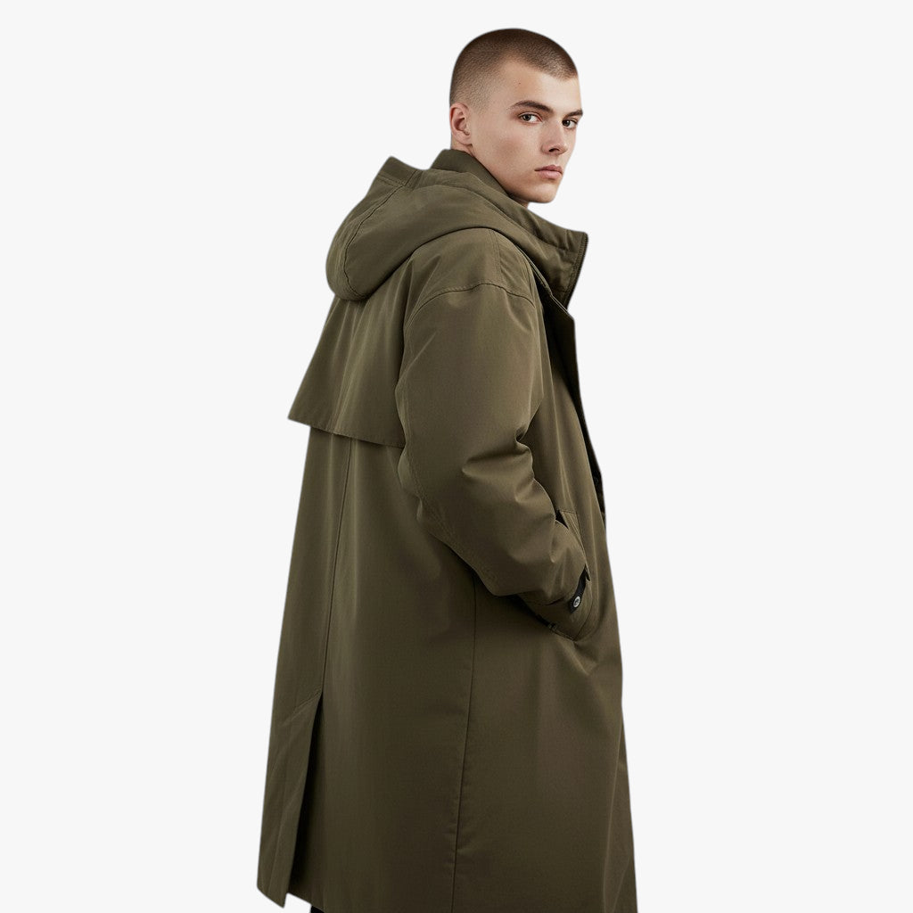 Men’s Long Hooded Parka Coat