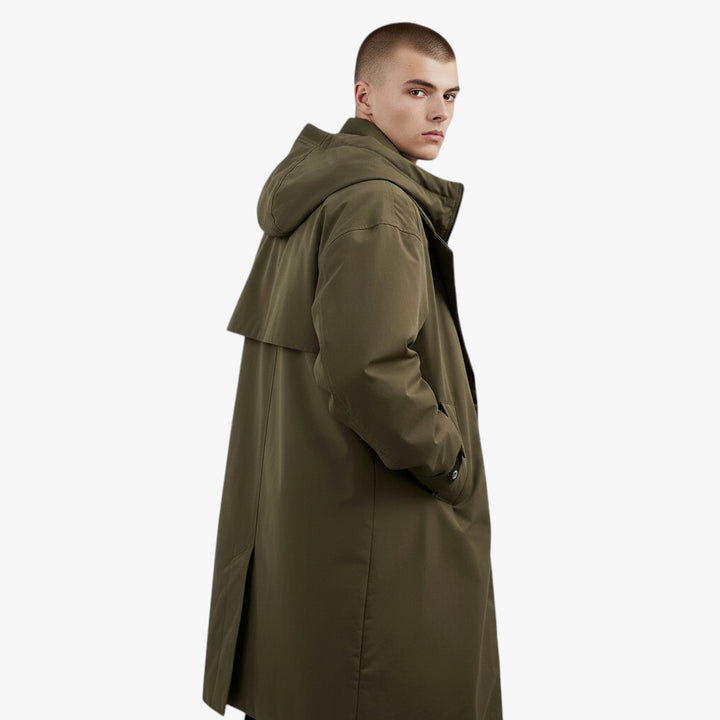 Men’s Long Hooded Parka Coat