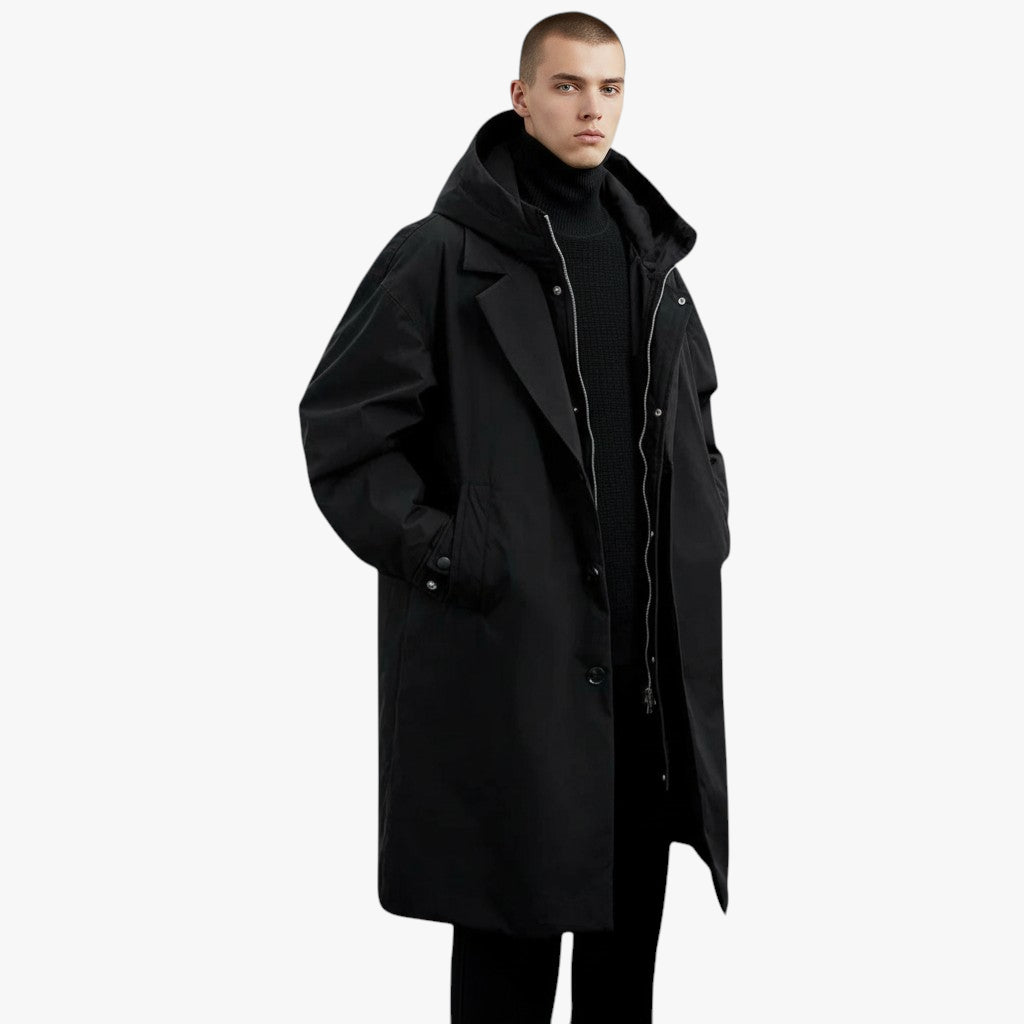 Men’s Long Hooded Parka Coat