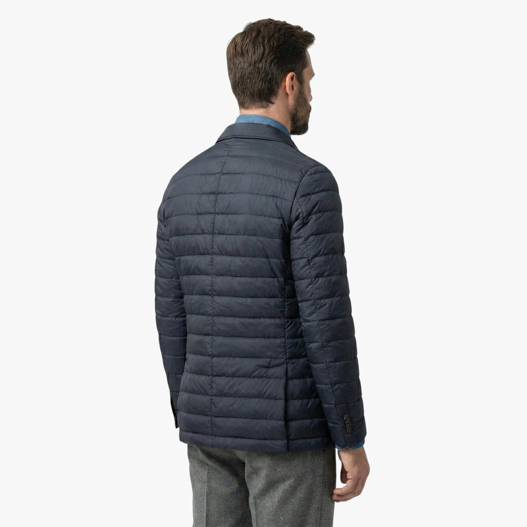 Men’s Navy Quilted Blazer Jacket