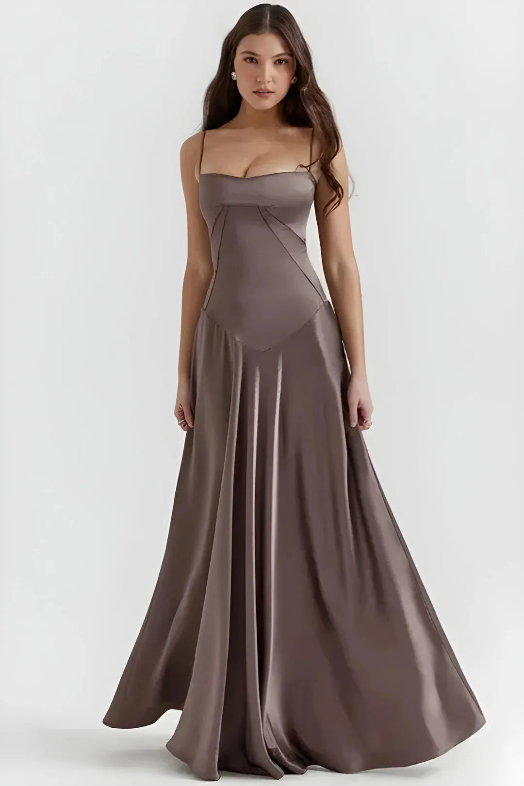 Women's Elegant Stunning Maxi Dress with Corset Back and Straps