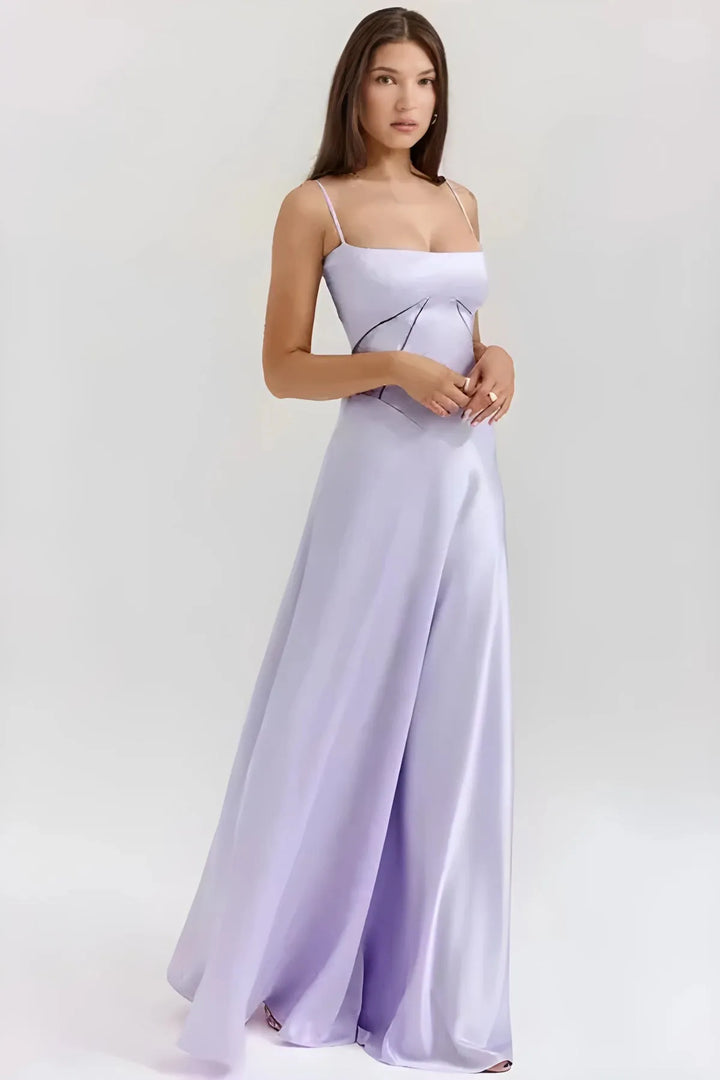 Women's Elegant Stunning Maxi Dress with Corset Back and Straps