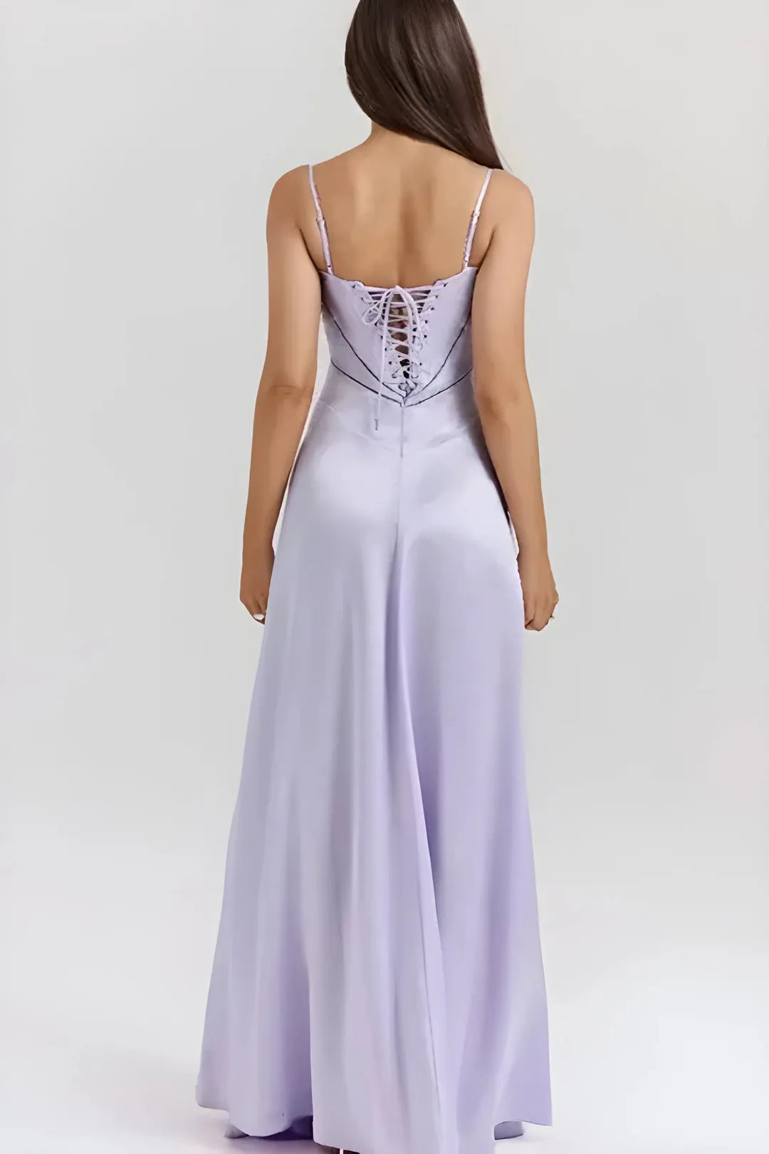 Women's Elegant Stunning Maxi Dress with Corset Back and Straps