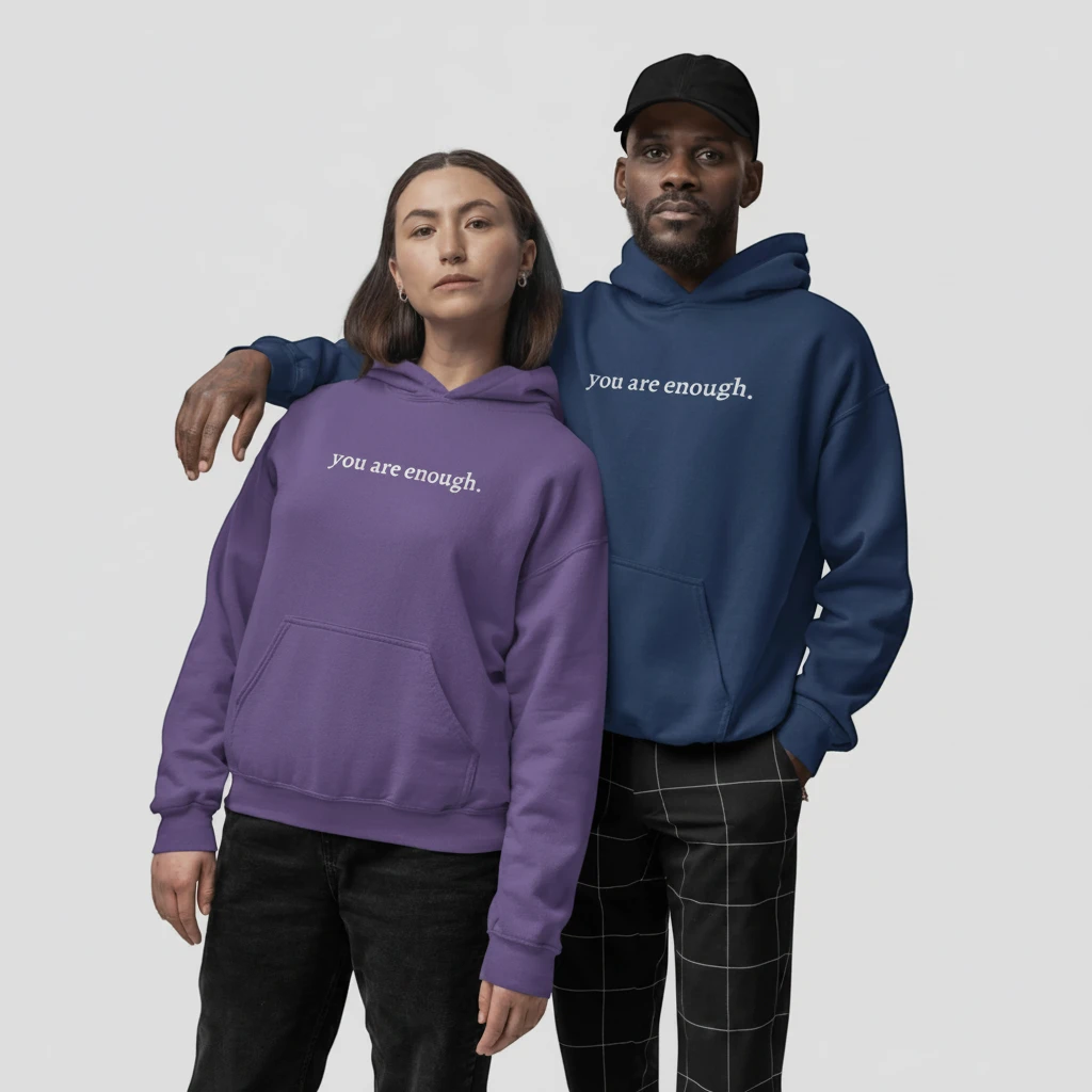 Relaxed Fit Hoodie with Long Sleeves and Ribbed Cuffs