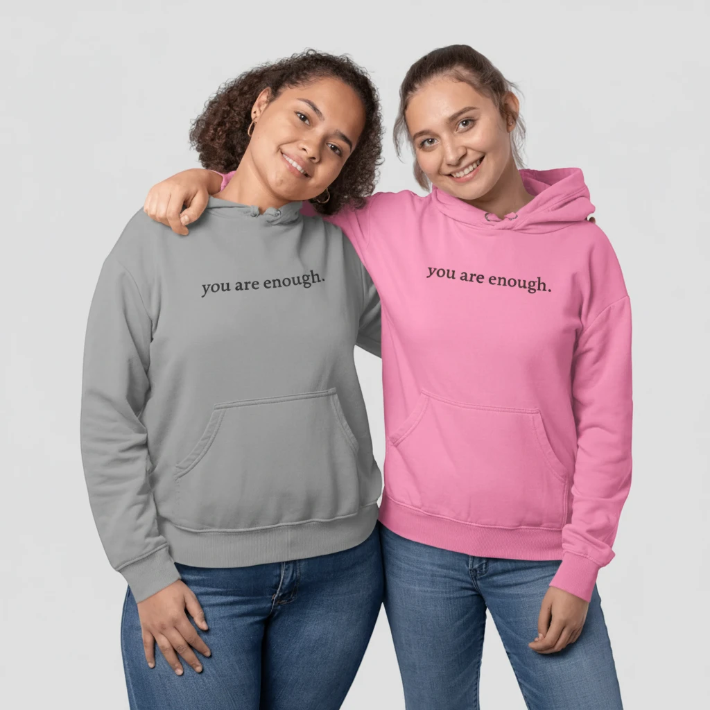 Relaxed Fit Hoodie with Long Sleeves and Ribbed Cuffs