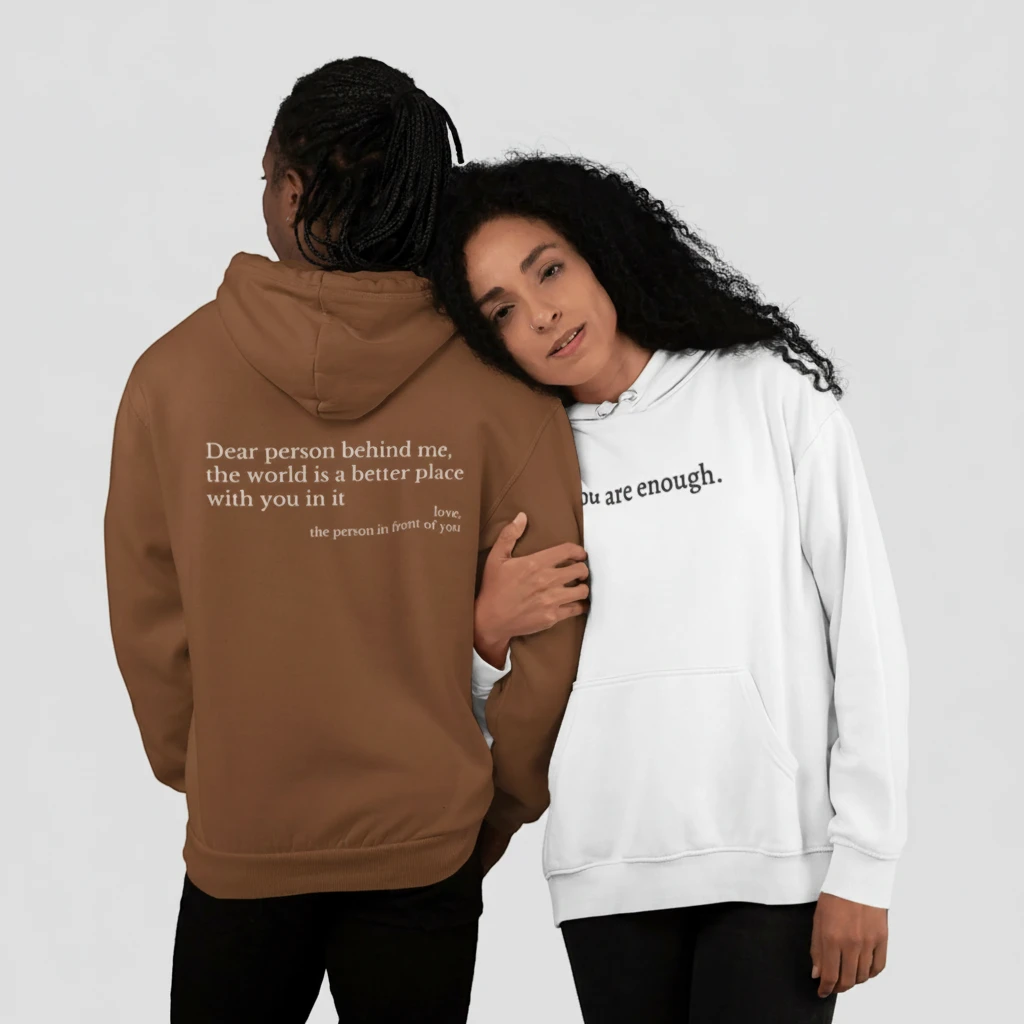 Relaxed Fit Hoodie with Long Sleeves and Ribbed Cuffs