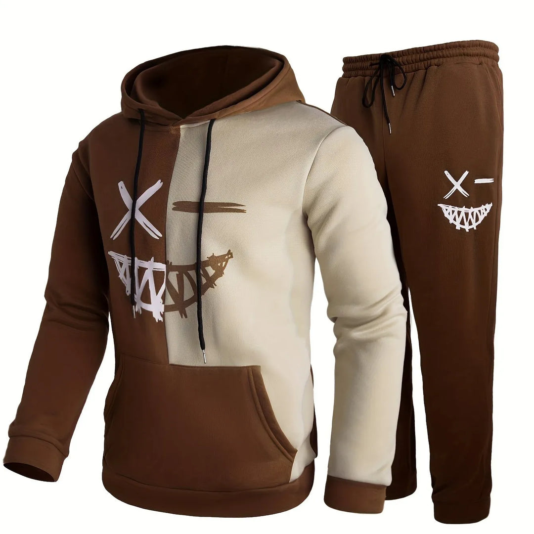 Relaxed Fit Soft Touch Hoodie with Trousers Set