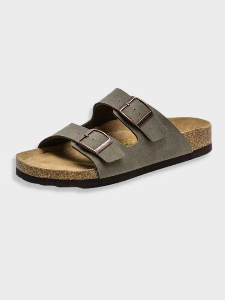 Women's Comfy Flat Sandals with Cork Footbed