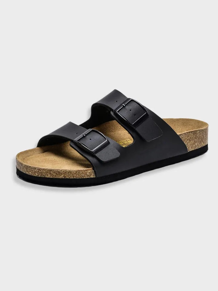 Women's Comfy Flat Sandals with Cork Footbed