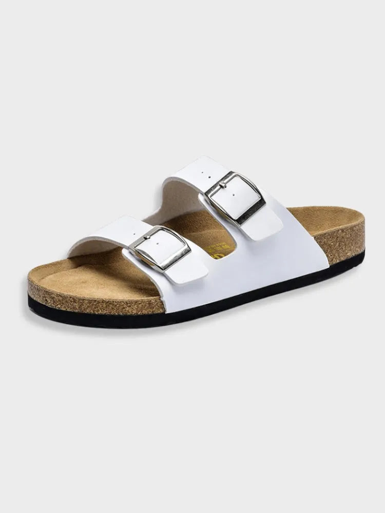 Women's Comfy Flat Sandals with Cork Footbed