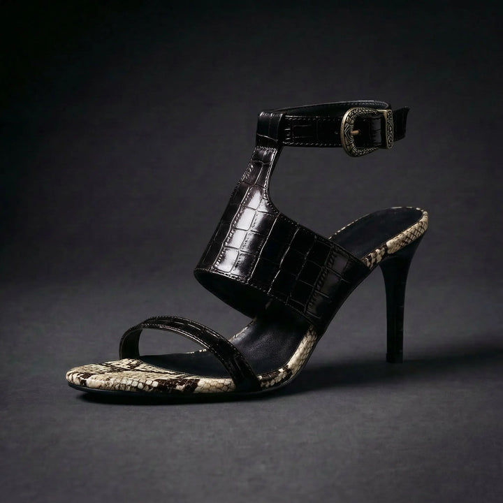 Women's Ankle High Heel Sandals with Cushioned Insole