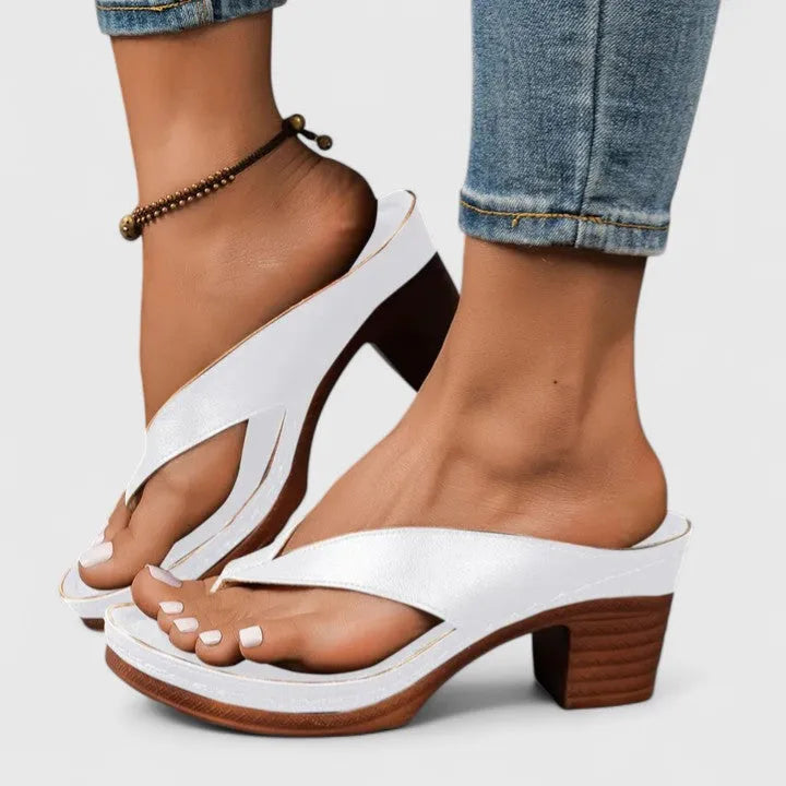 Women's Block Heel Platform Sandals with Slip On