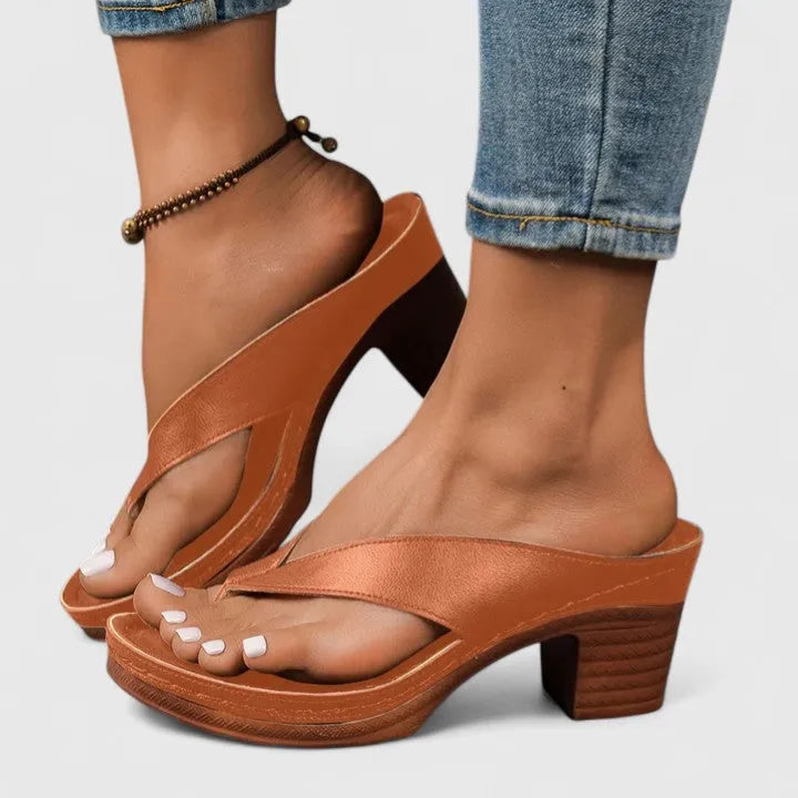 Women's Block Heel Platform Sandals with Slip On