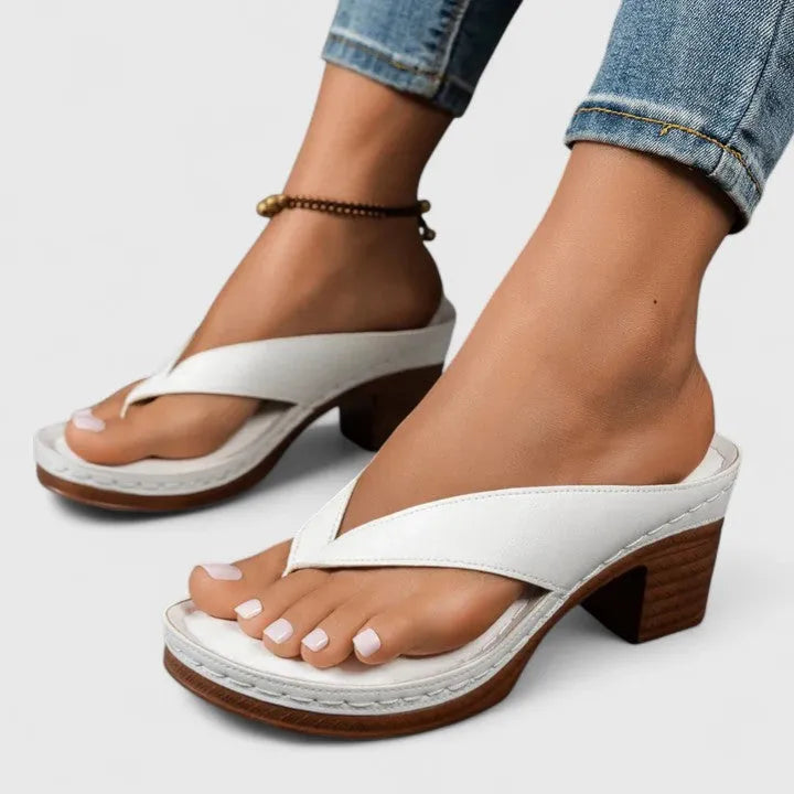 Women's Block Heel Platform Sandals with Slip On