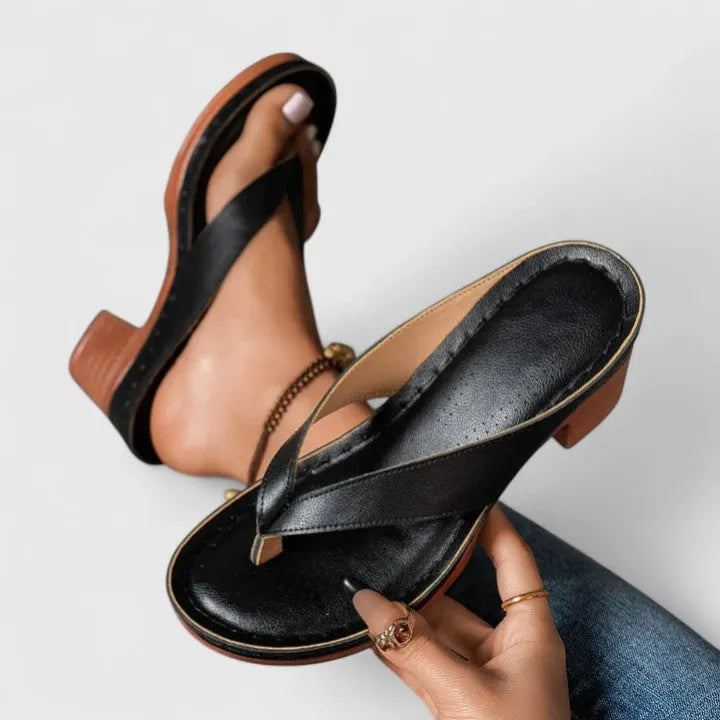 Women's Block Heel Platform Sandals with Slip On