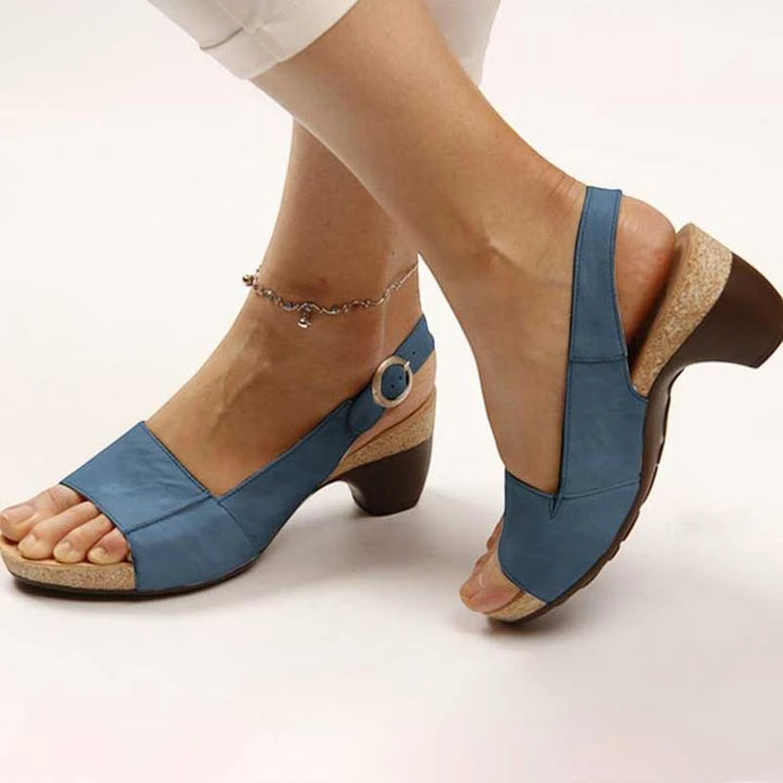 Women's Block Heel Sandals with Adjustable Strap