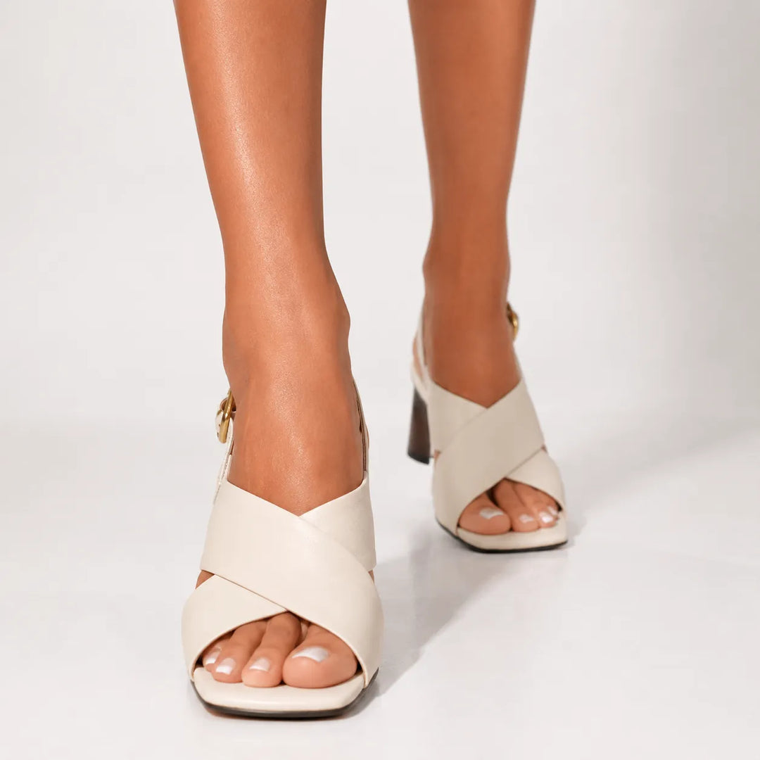 Women's Block Heel Strappy Sandals with Adjustable Strap