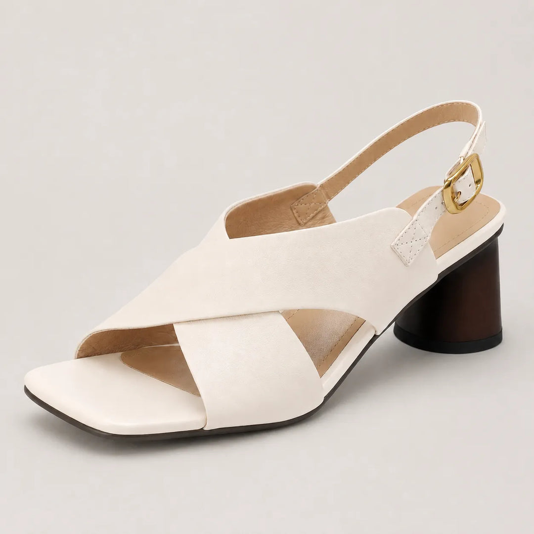 Women's Block Heel Strappy Sandals with Adjustable Strap