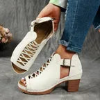 Women's Chunky Block Heel Sandals with Adjustable Strap